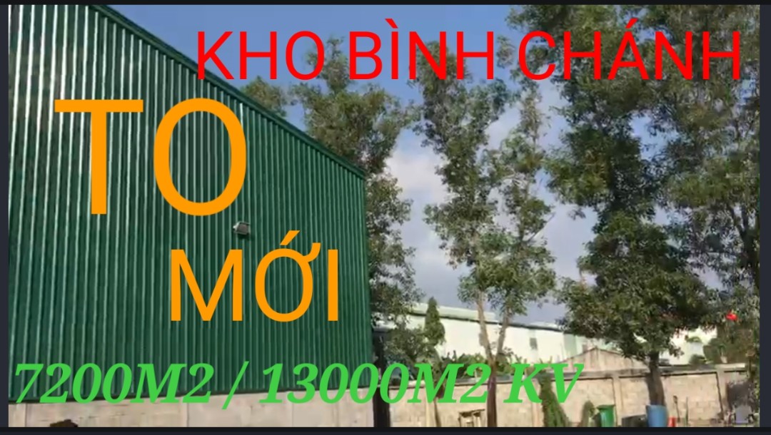 Cho Thuê Kho Xưởng Bình Chánh 7200m2 MỚI ĐẸP – Nhà Xưởng Bình Chánh Cho Thuê 7200m2