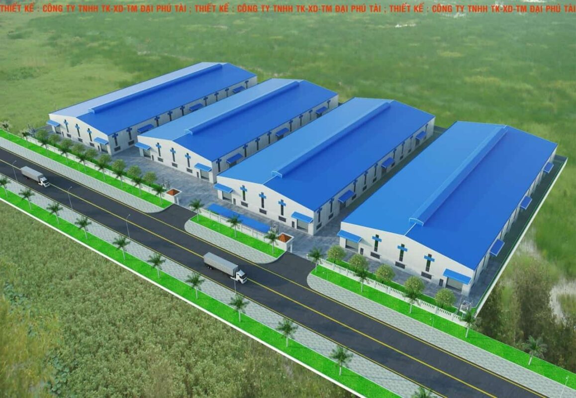 Cho thuê cụm xưởng 7500m2 KCN Hải Sơn- Tân Đô Long An.
