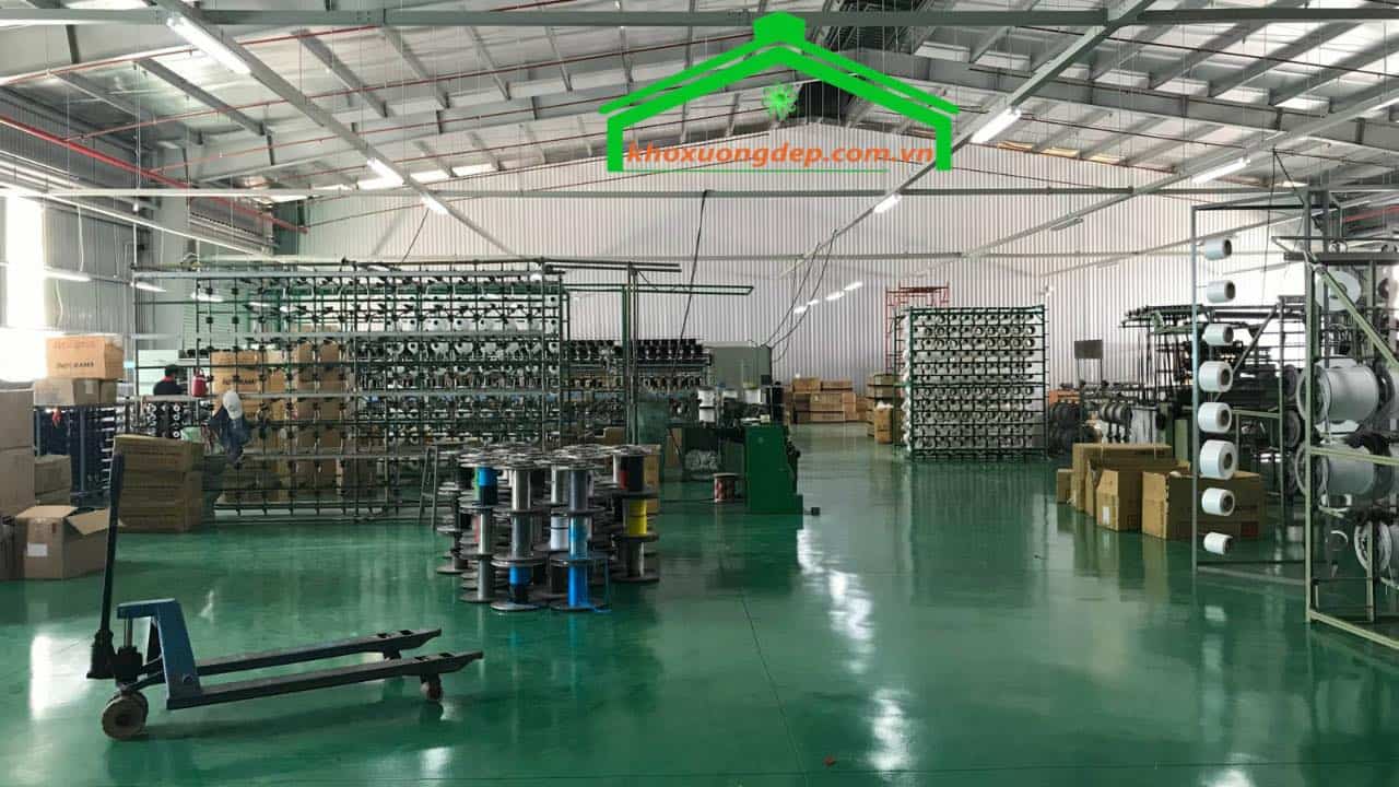 Bán kho xưởng dệt nhuộm 2.595 m2 KCN Phúc Long, Long An