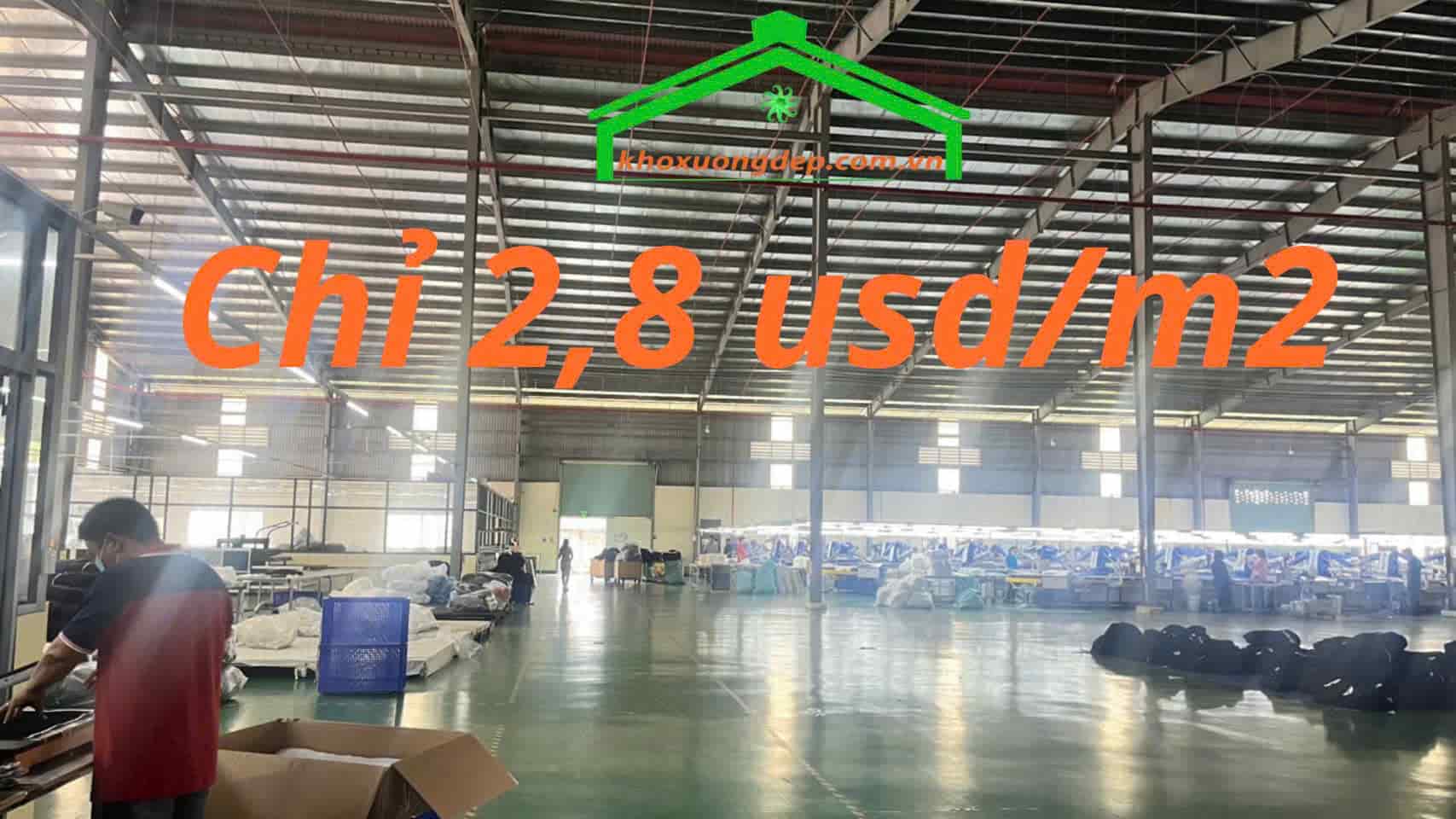 Cho thuê kho xưởng 8500m2 KCN Đức Hòa, Tây Ninh