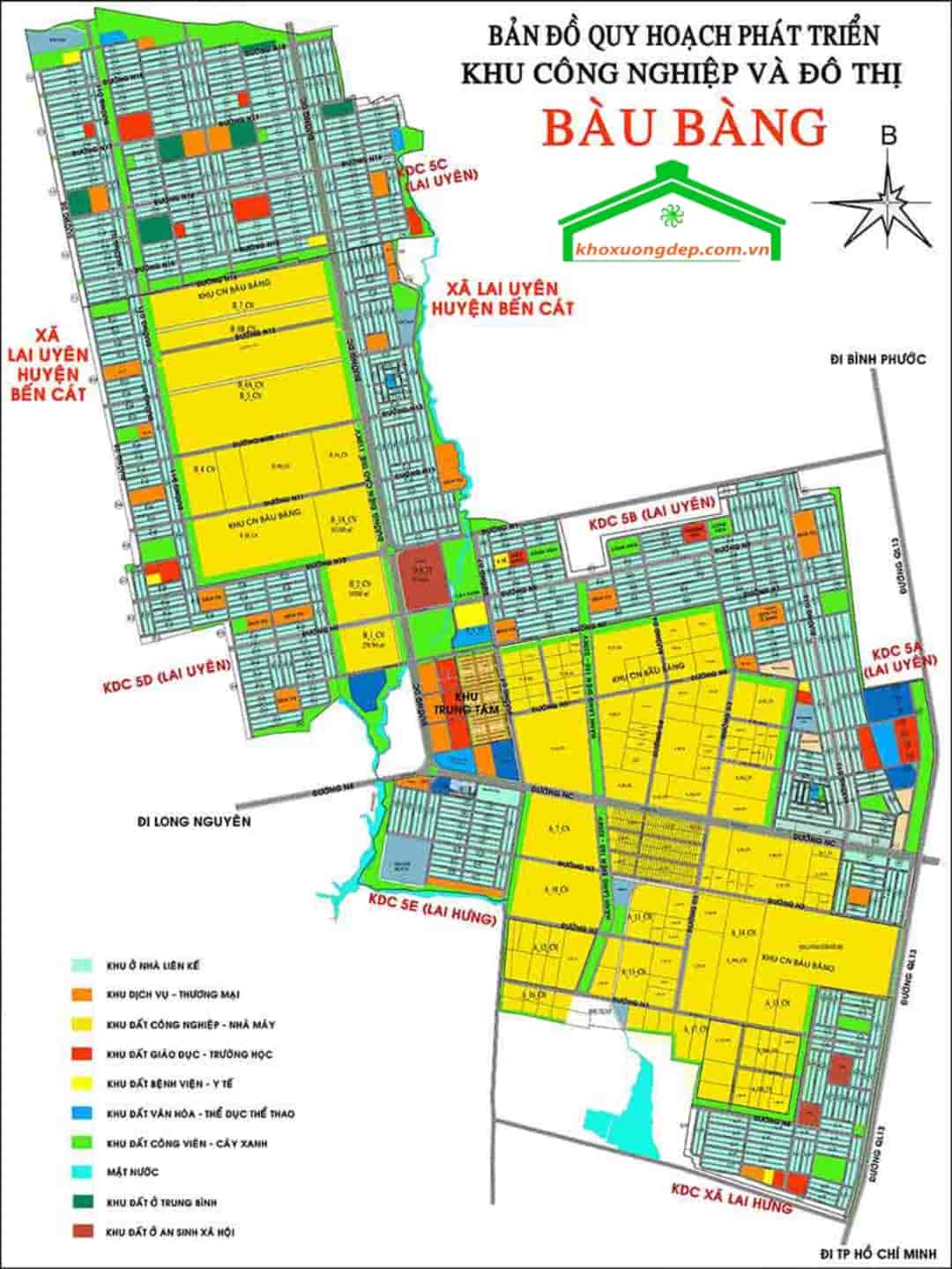 Bản đồ quy hoạch khu công nghiệp Bàu Bàng