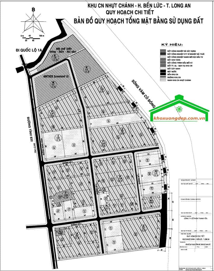 Bản đồ quy hoạch KCN Nhựt Chánh, Bến Lức, Long An