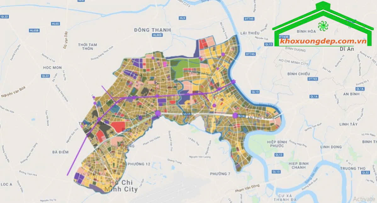 Bản đồ sử dụng đất KCN Tân Thới Hiệp, TP.HCM