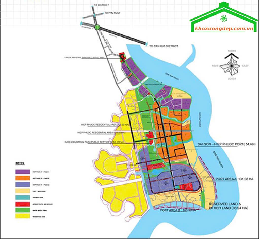 Sơ đồ về khu công nghiệp Hiệp Phước, TP.HCM