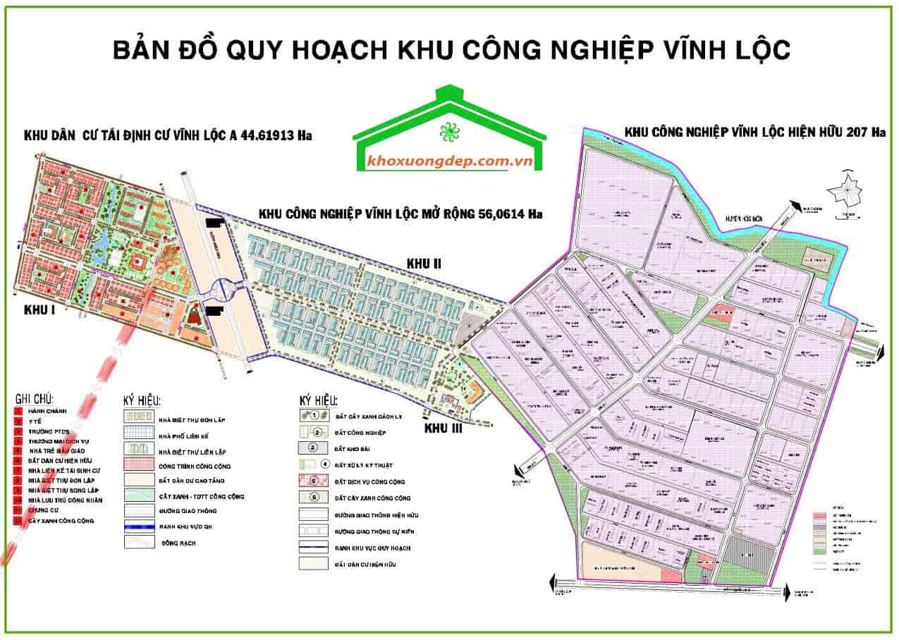 Bản đồ quy hoạch KCN Vĩnh Lộc