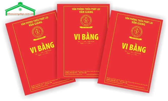 Vi bằng ghi nhận sự kiện, hành vi có thật do Thừa phát lại lập theo yêu cầu của cá nhân, tổ chức