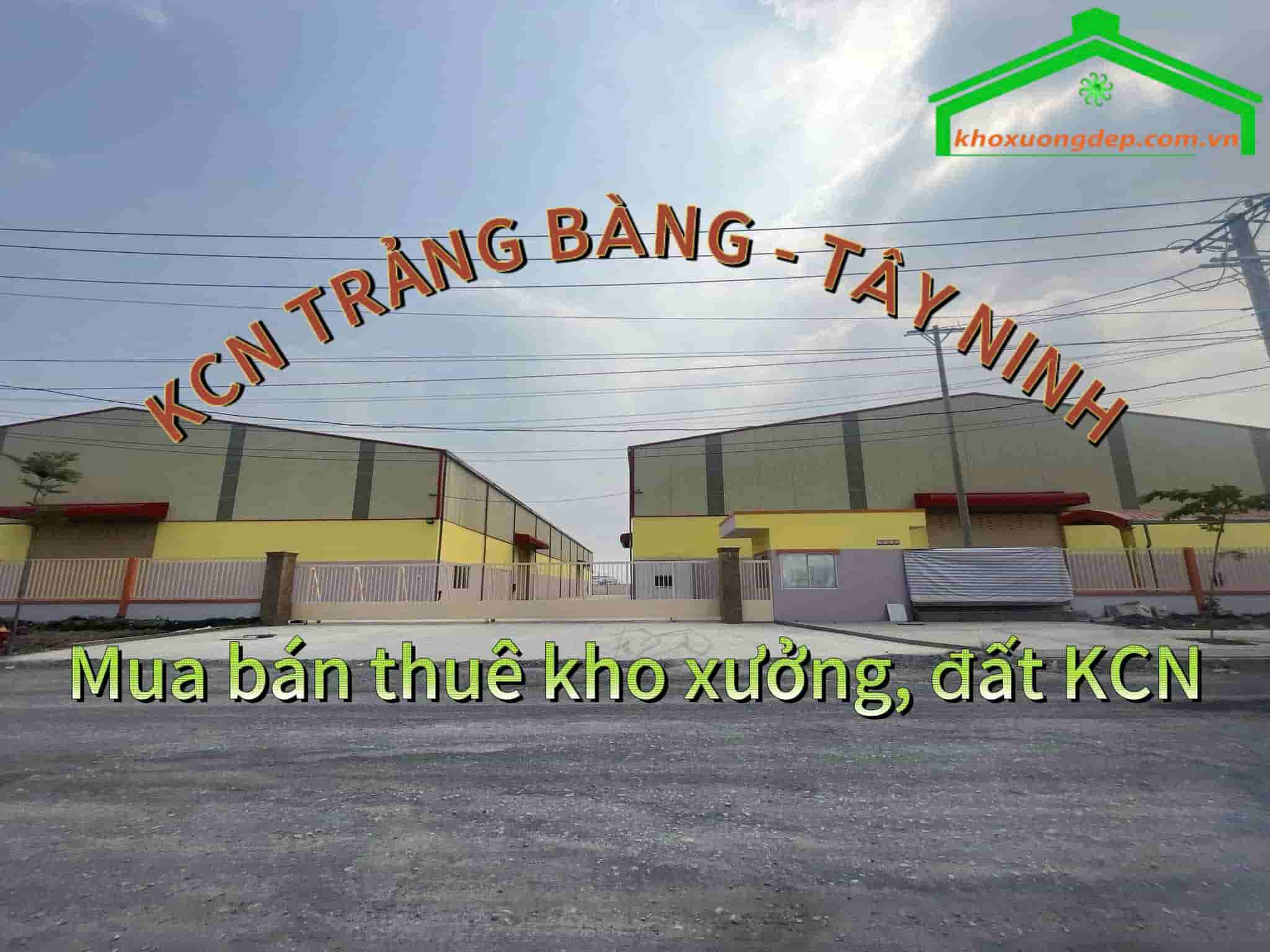 Cho thuê xưởng và mua bán xưởng tại Khu công nghiệp Trảng Bàng - Tây Ninh