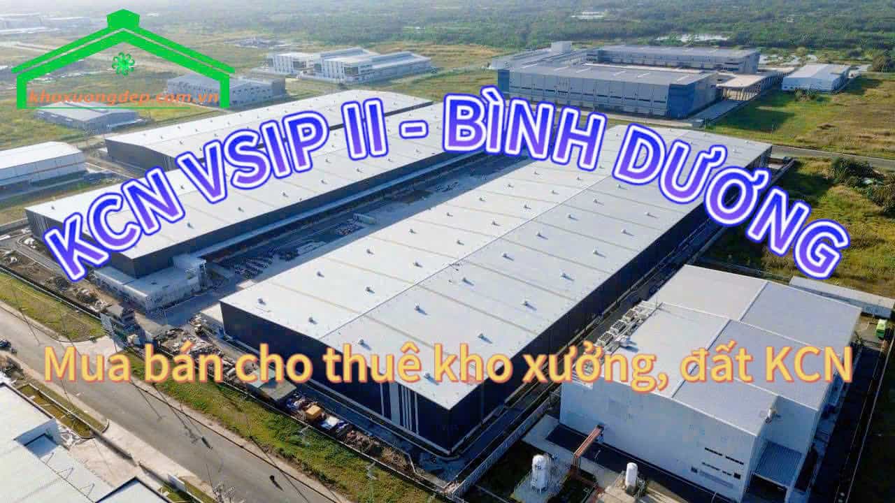 Cho thuê xưởng và mua bán xưởng tại Khu công nghiệp VSIP II, Bình Dương