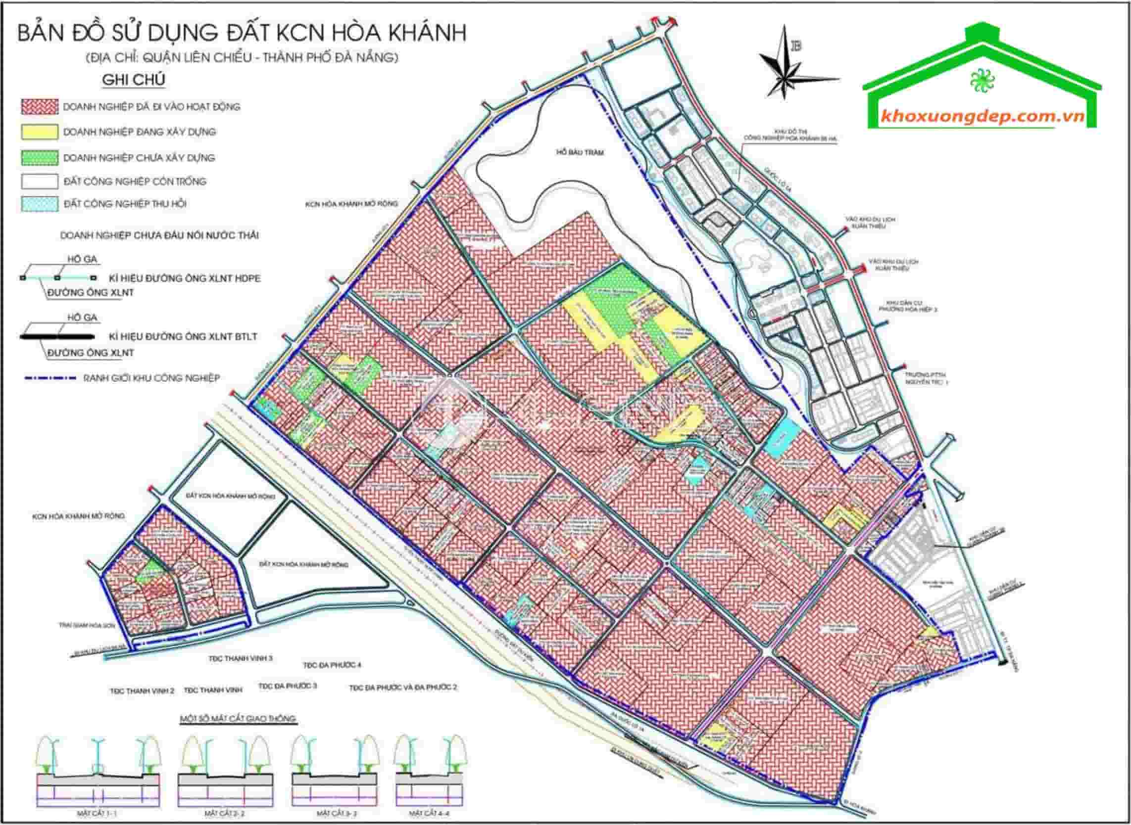 Quy mô, diện tích của khu công nghiệp Hoà Khánh, Đà Nẵng