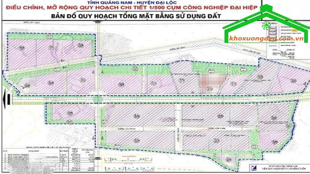 Bản đồ quy hoạch KCN Đại Hiệp