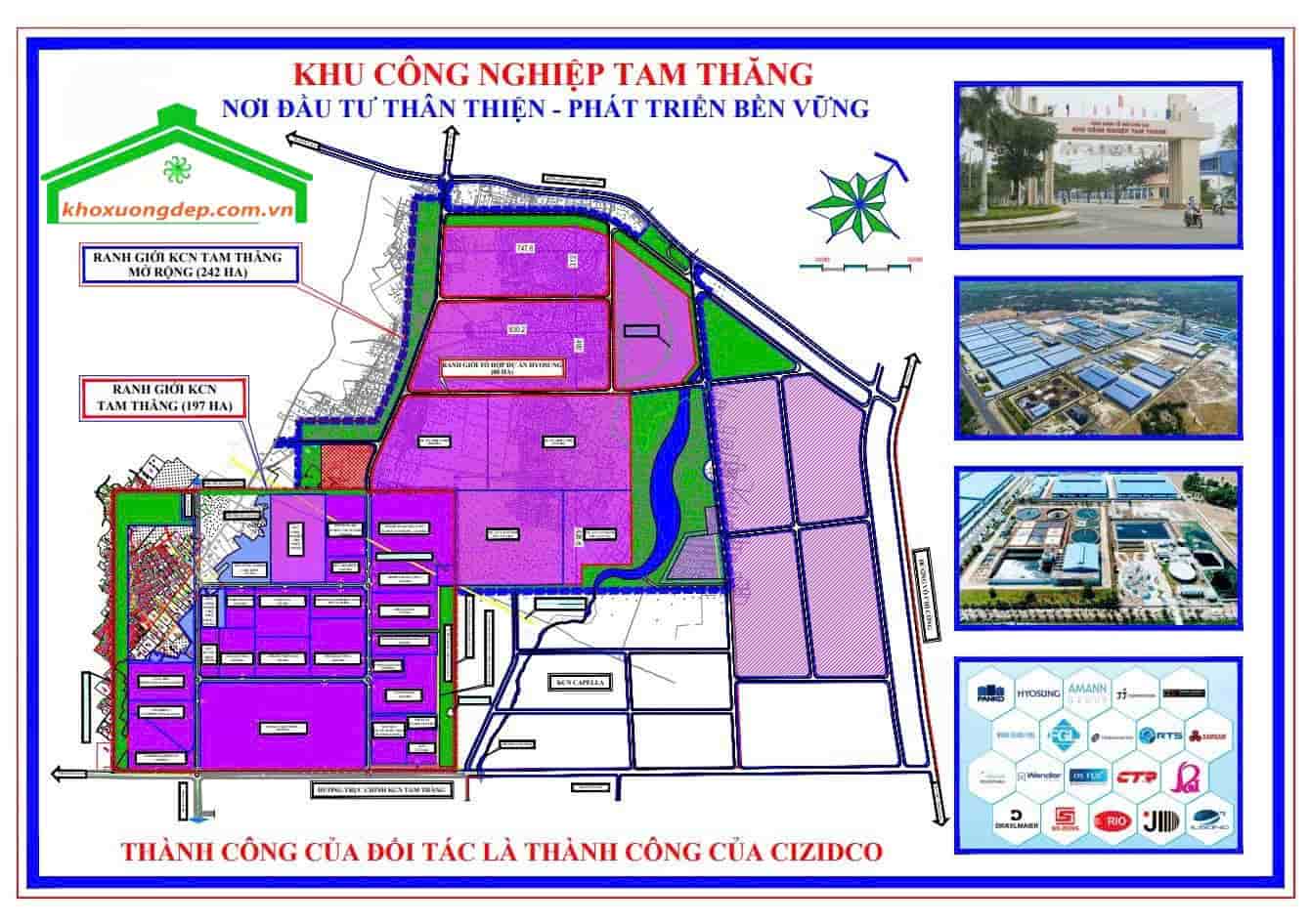 Bản đồ sử dụng đất KCN Tam Thăng