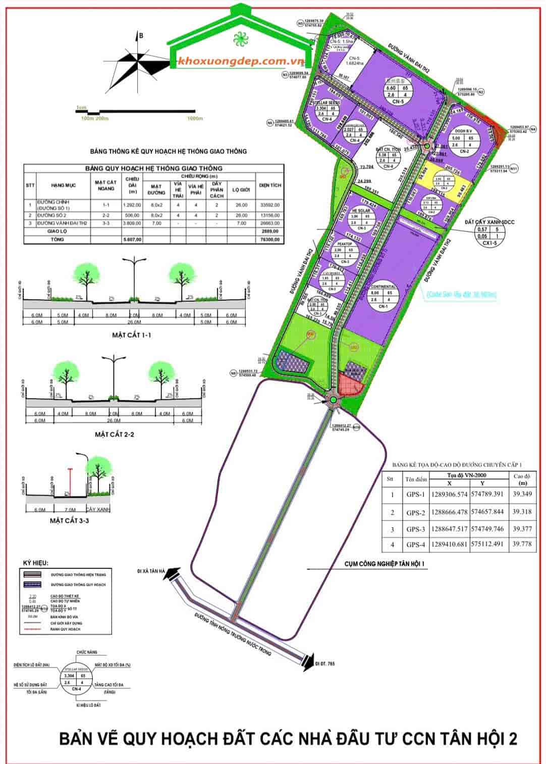 Bản đồ quy hoạch Cụm công nghiệp Tân Hội 2 - Tây Ninh