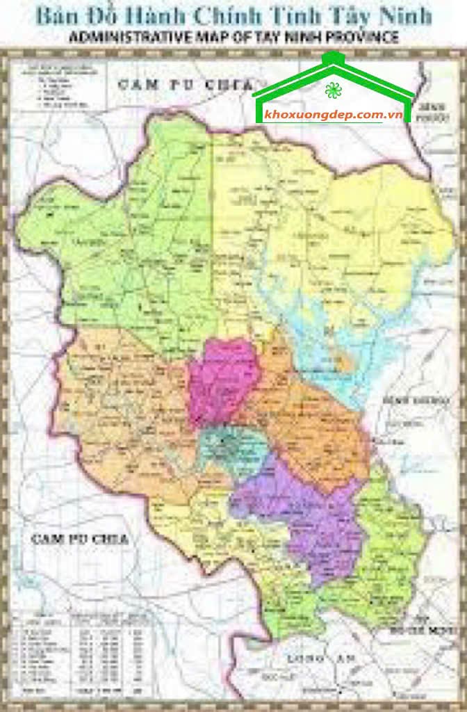 Bản đồ sử dụng đất tỉnh Tây Ninh