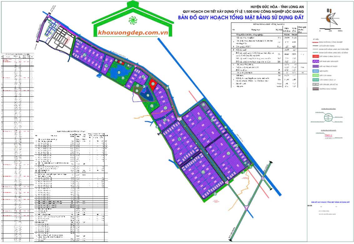 Bản đồ sử dụng đất Khu công nghiệp Lộc Giang
