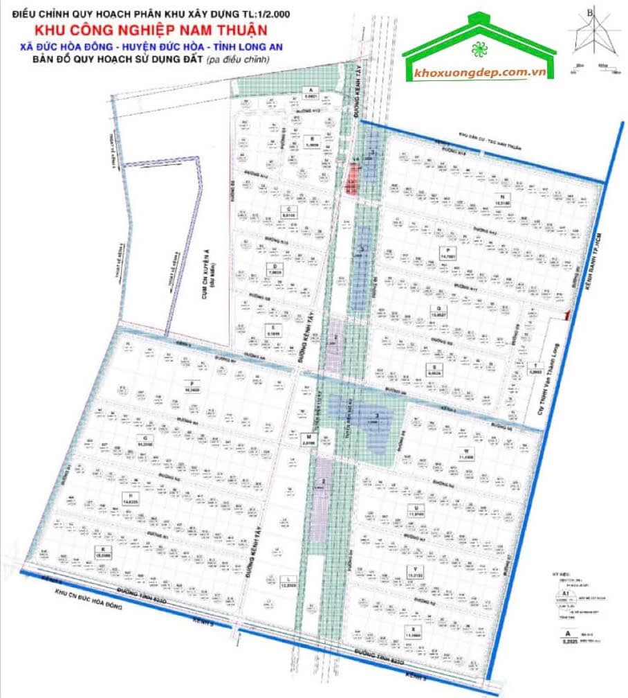 Bản đồ sử dụng đất KCN Nam Thuận