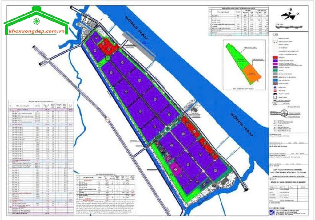 Bản đồ sử dụng đất Khu công nghiệp Sông Hậu