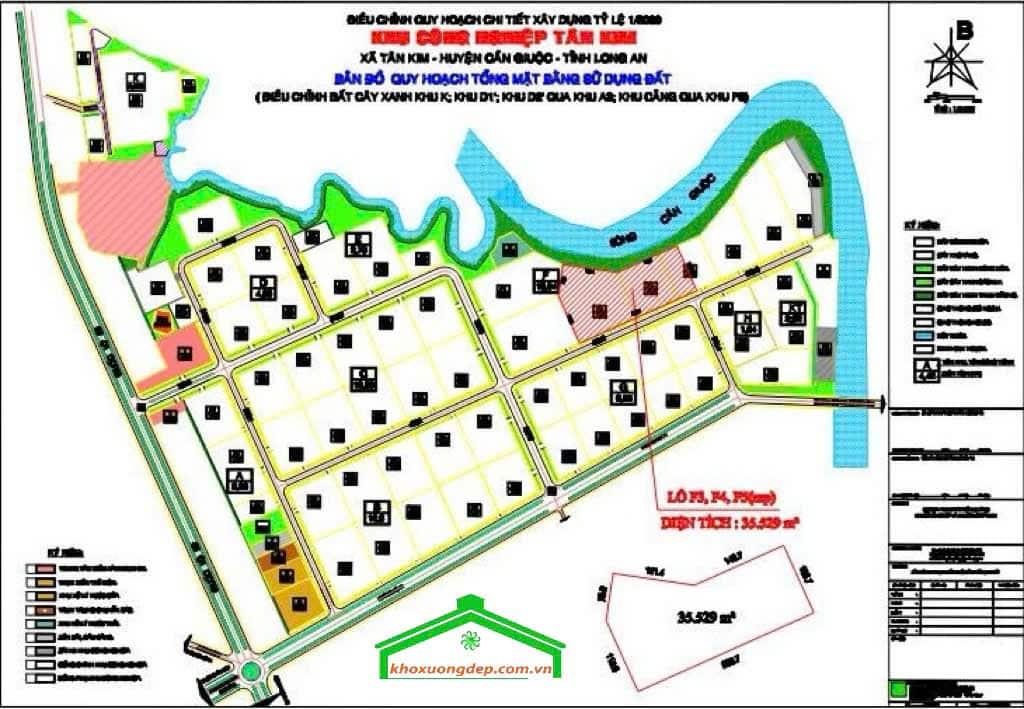 Bản đồ sử dụng đất Khu công nghiệp Tân Kim