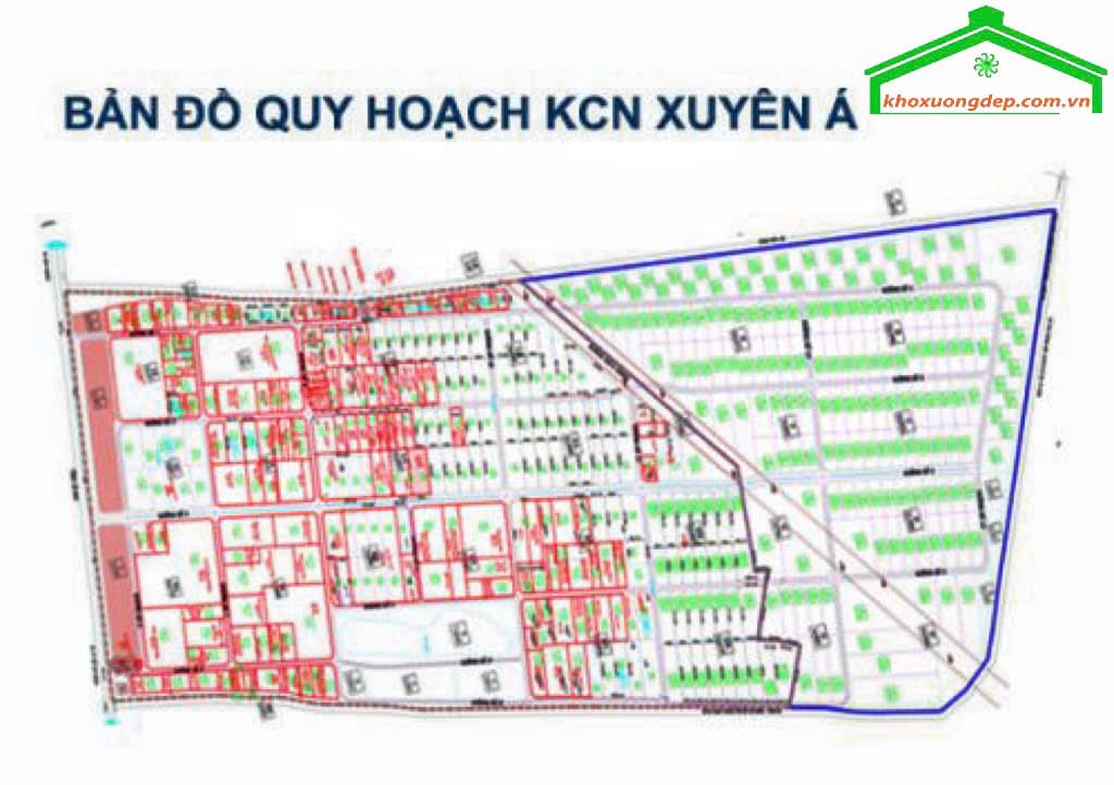 Bản đồ sử dụng đất KCN Xuyên Á