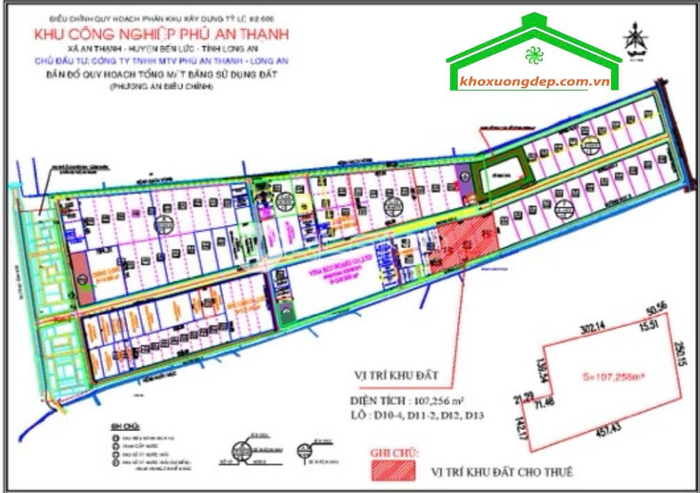 Bản đồ sử dụng đất KCN Phú An Thạnh