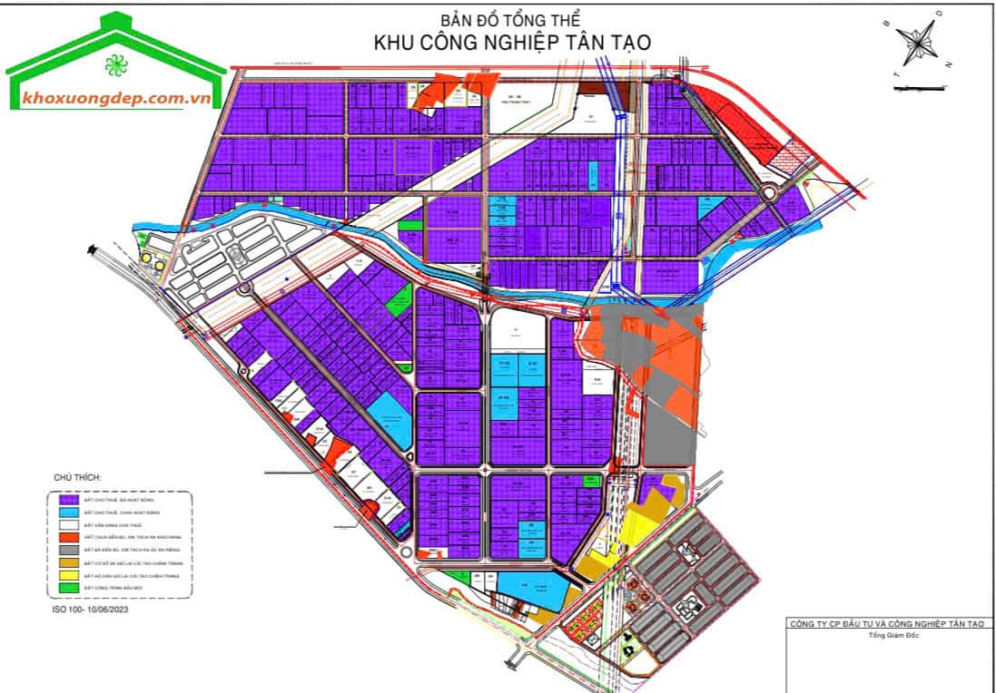 Bản đồ sử dụng đất Khu công nghiệp Tân Tạo