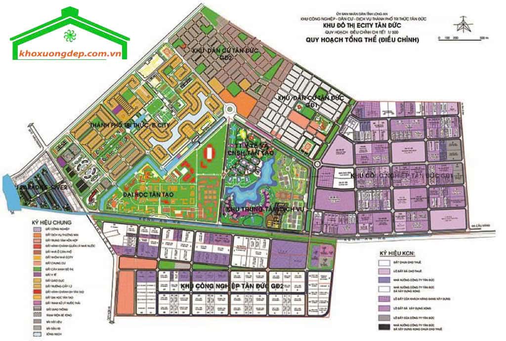 Bản đồ sử dụng đất Khu công nghiệp Tân Đức