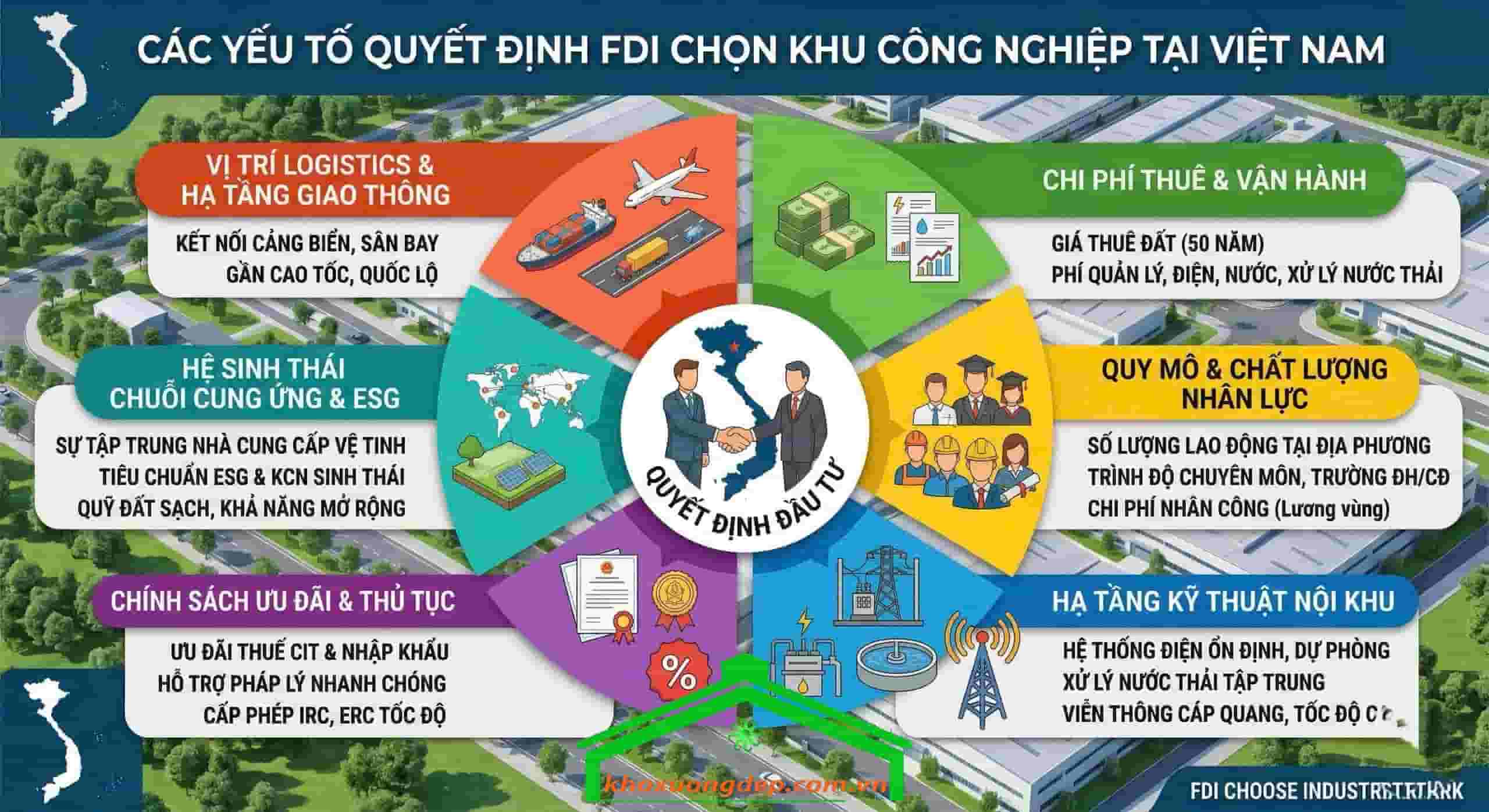 Những yếu tố khi chọn KCN