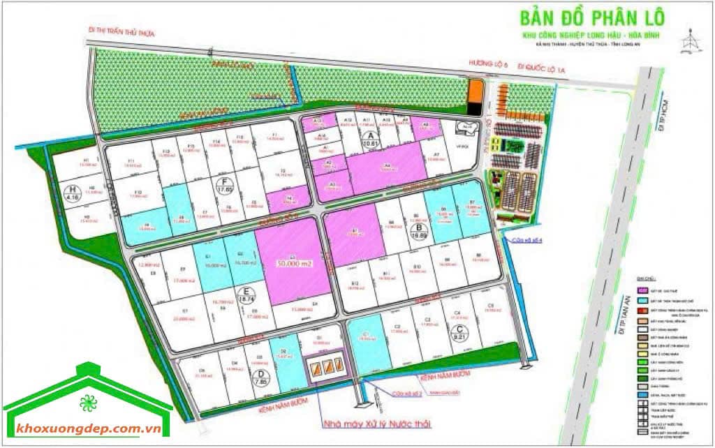 Bản đồ quy hoạch đất KCN Hòa Bình