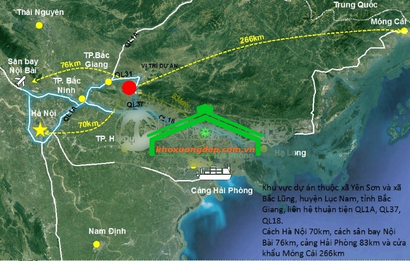 Khu công nghiệp Yên Sơn – Bắc Lũng – Tỉnh Bắc Giang