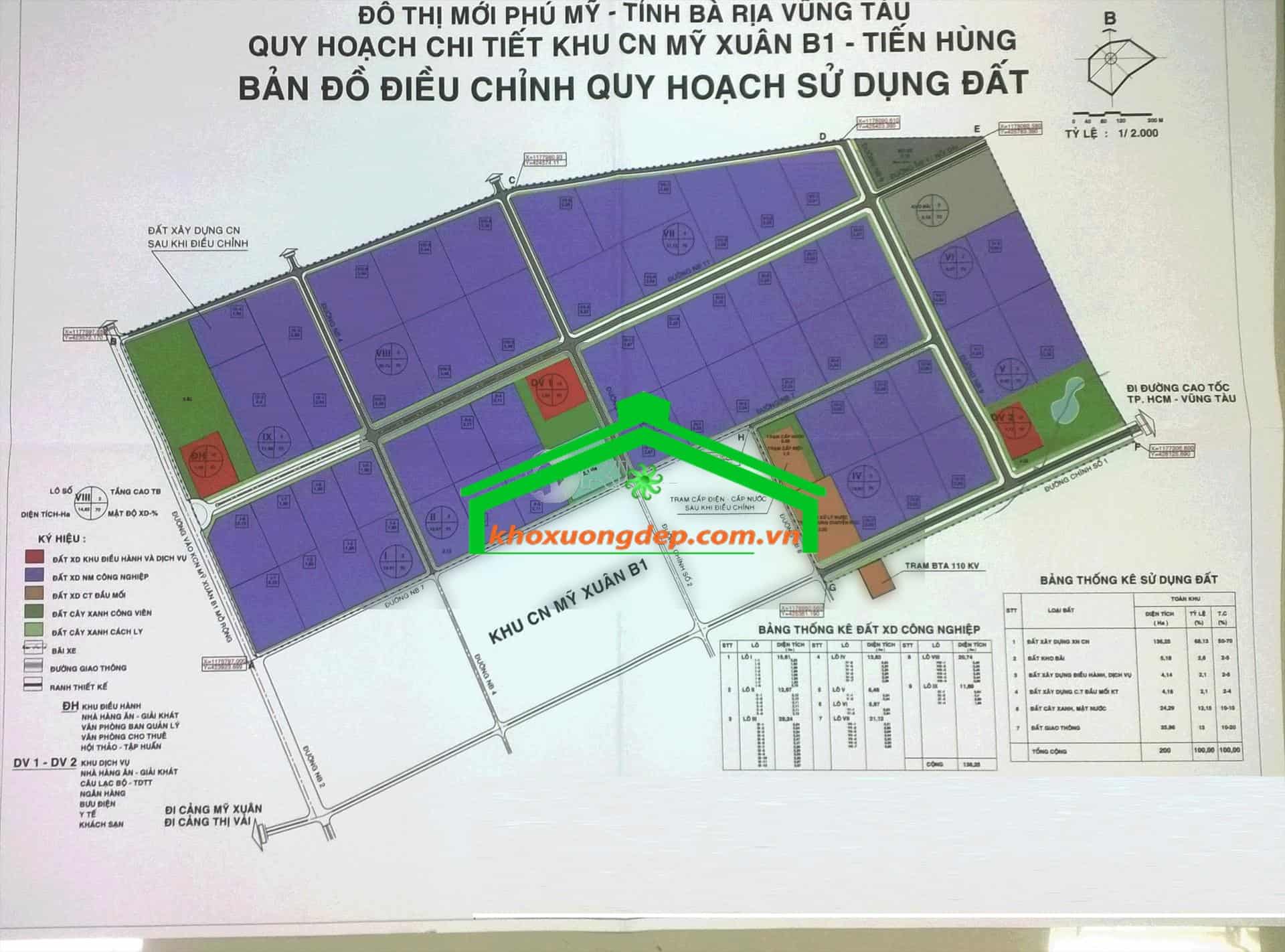 Khu công nghiệp Mỹ Xuân B1 – Tiến Hùng – Bà Rịa Vũng Tàu