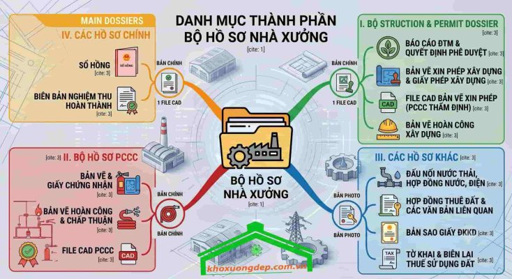 Những hồ sơ cần thiết trong bộ hồ sơ nhà xưởng