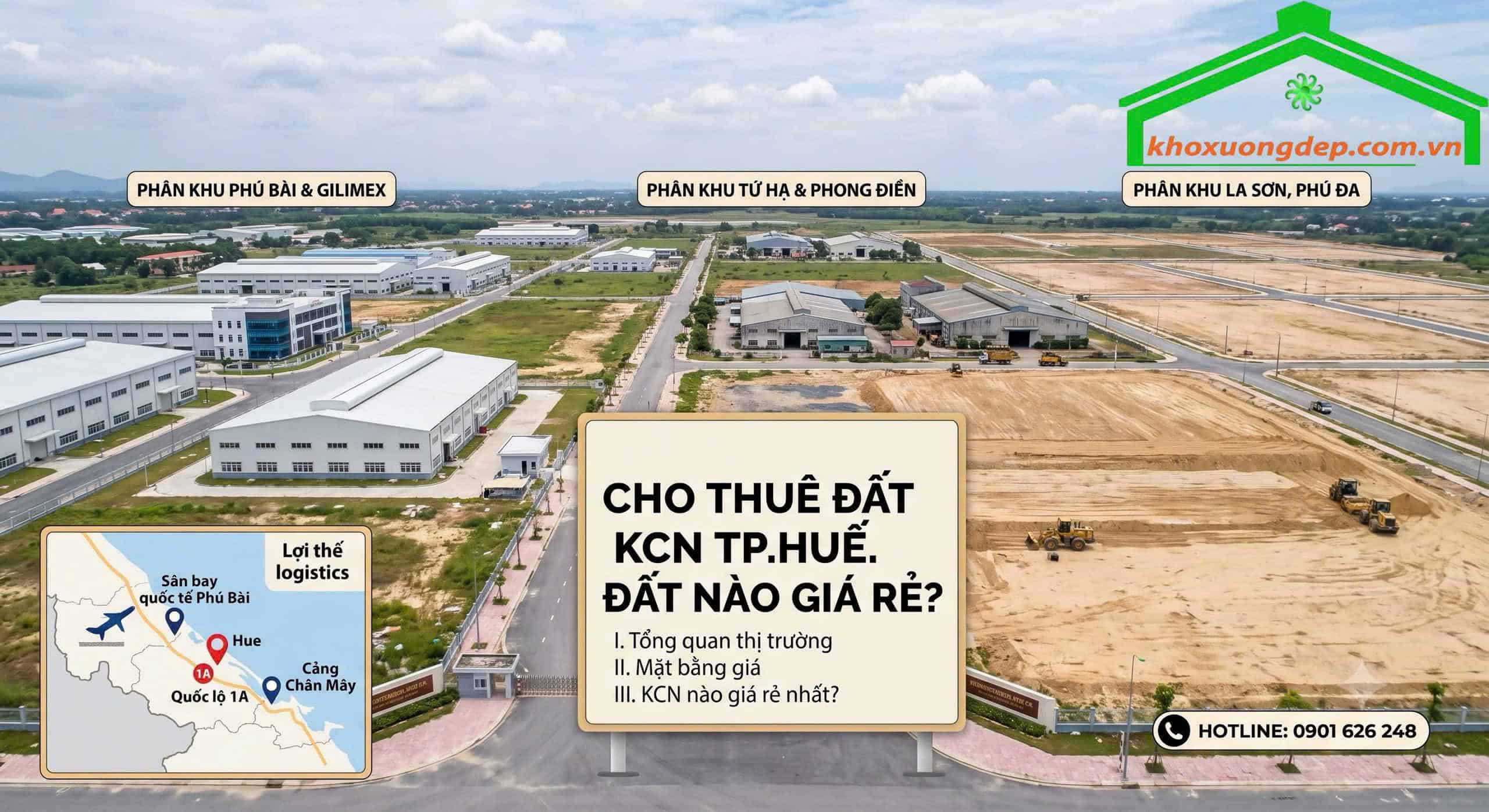 Cho thuê đất KCN tại Huế